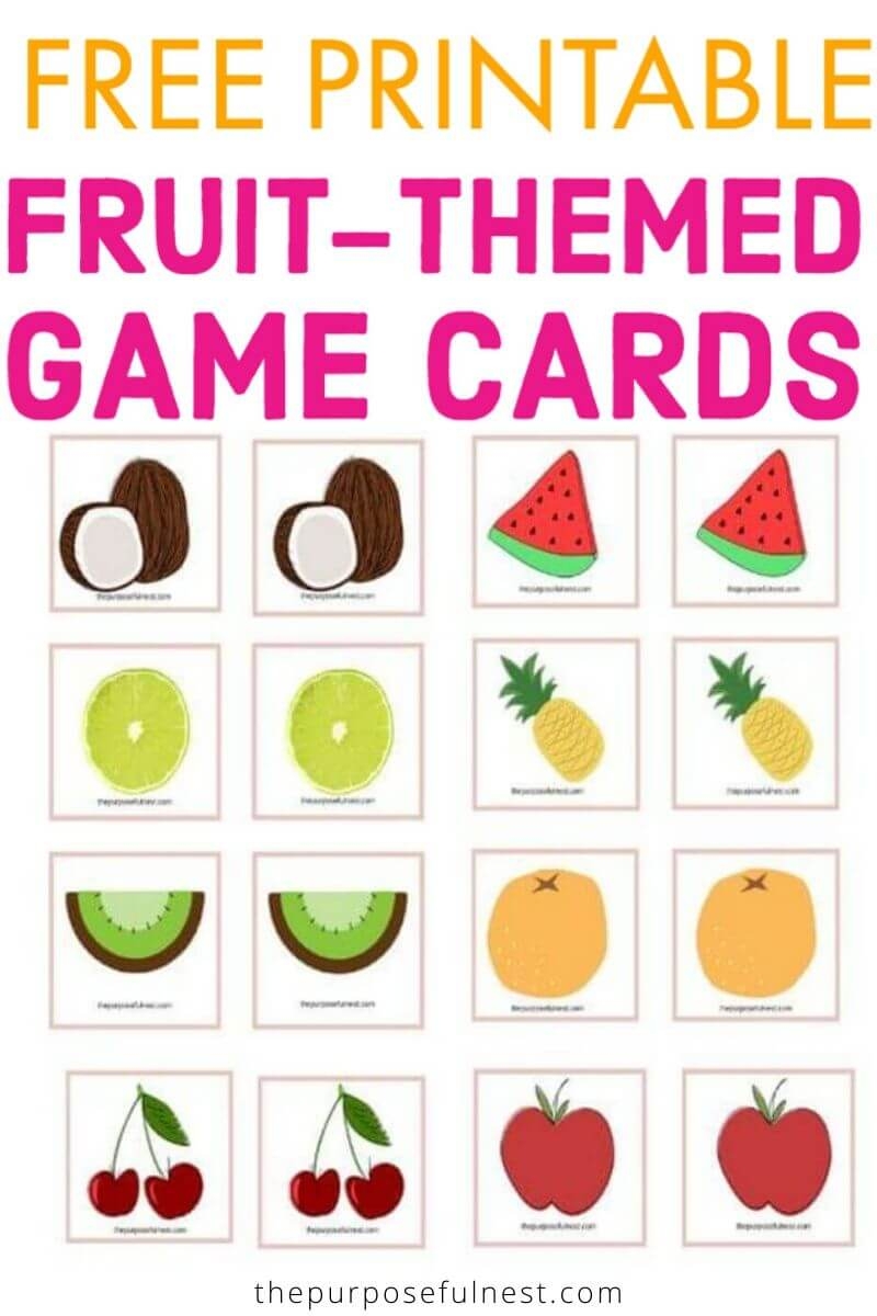 Fruit Matching Activity The Purposeful Nest