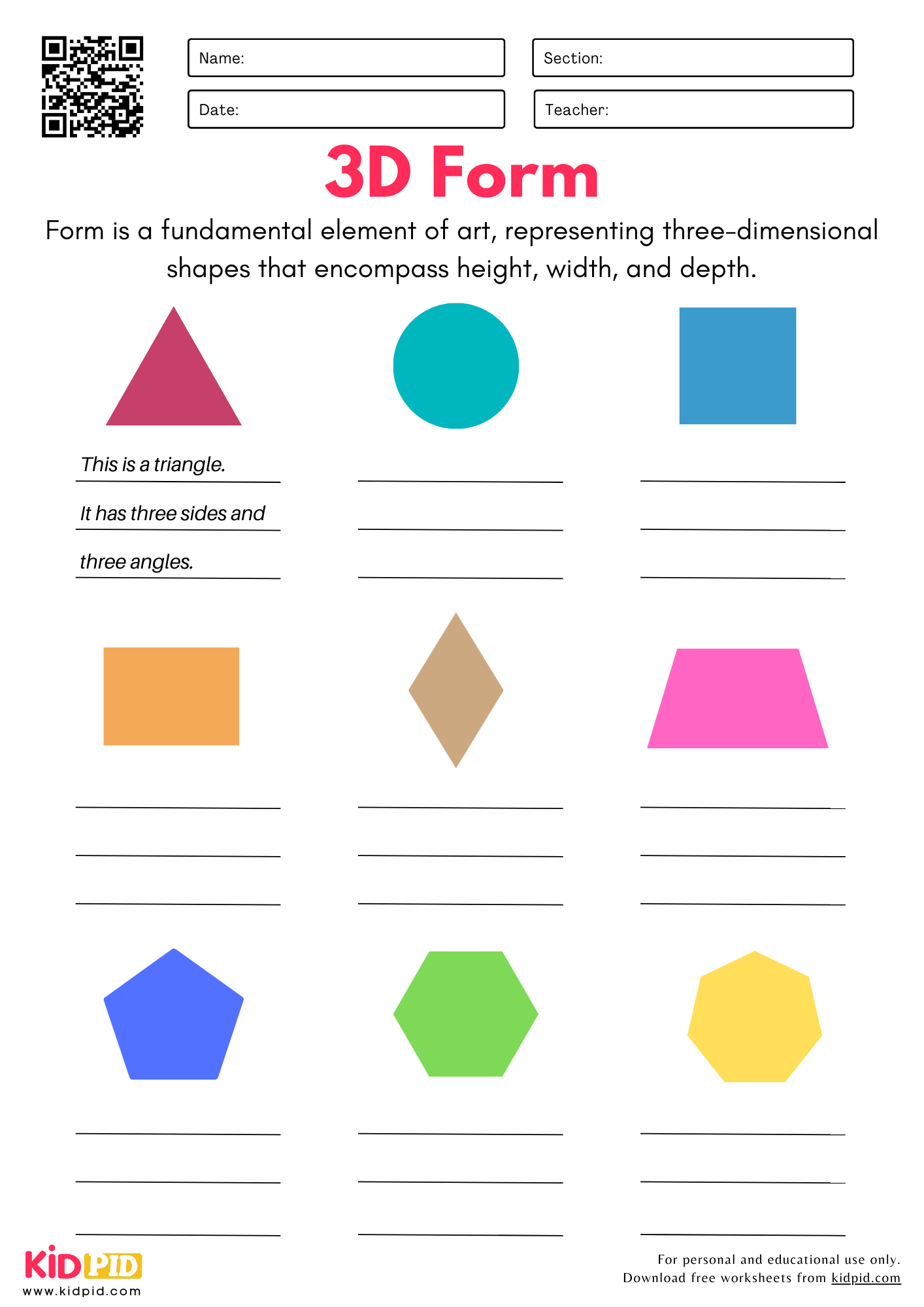 Free Printable Geometry Worksheets Grade 2