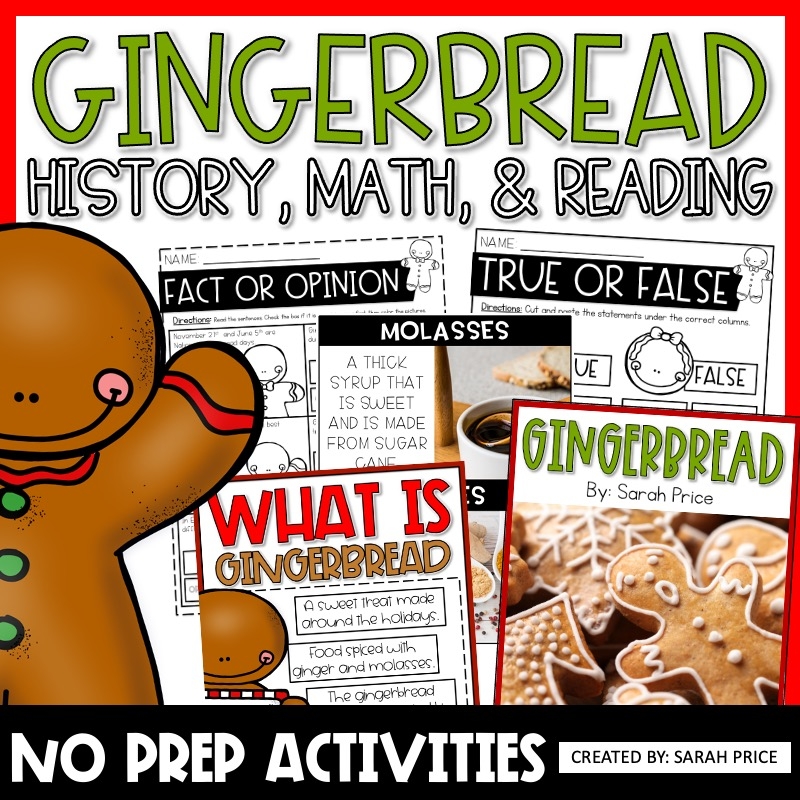 Gingerbread Worksheets For Social Studies Math And ELA December Print U0026 Go Activities 2nd U0026 3rd Grade Priceless Ponderings