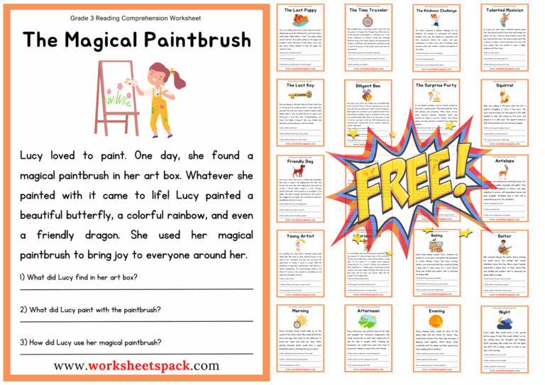Grade 3 Reading Comprehension Worksheets Worksheetspack