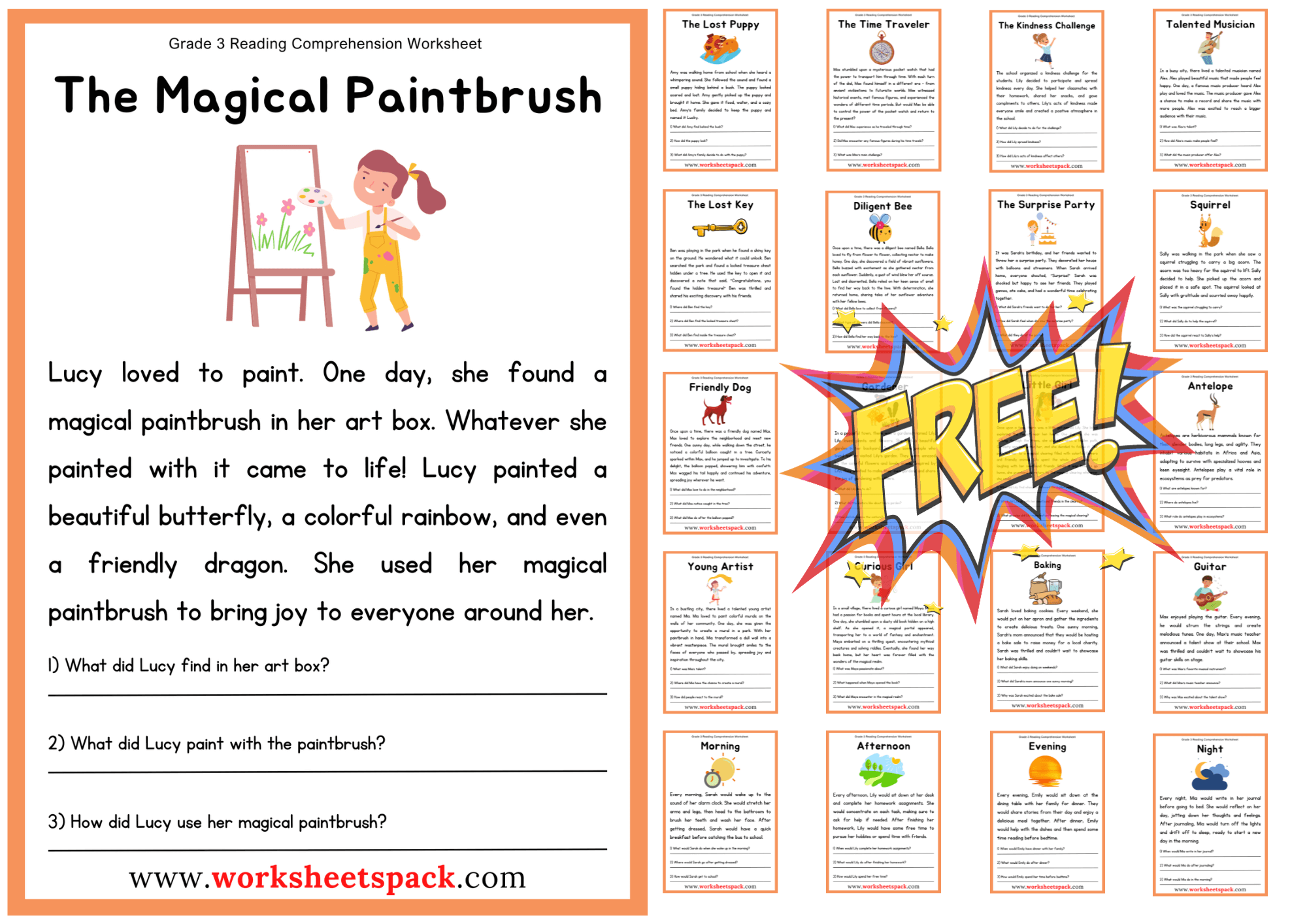Grade 3 Reading Comprehension Worksheets Worksheetspack