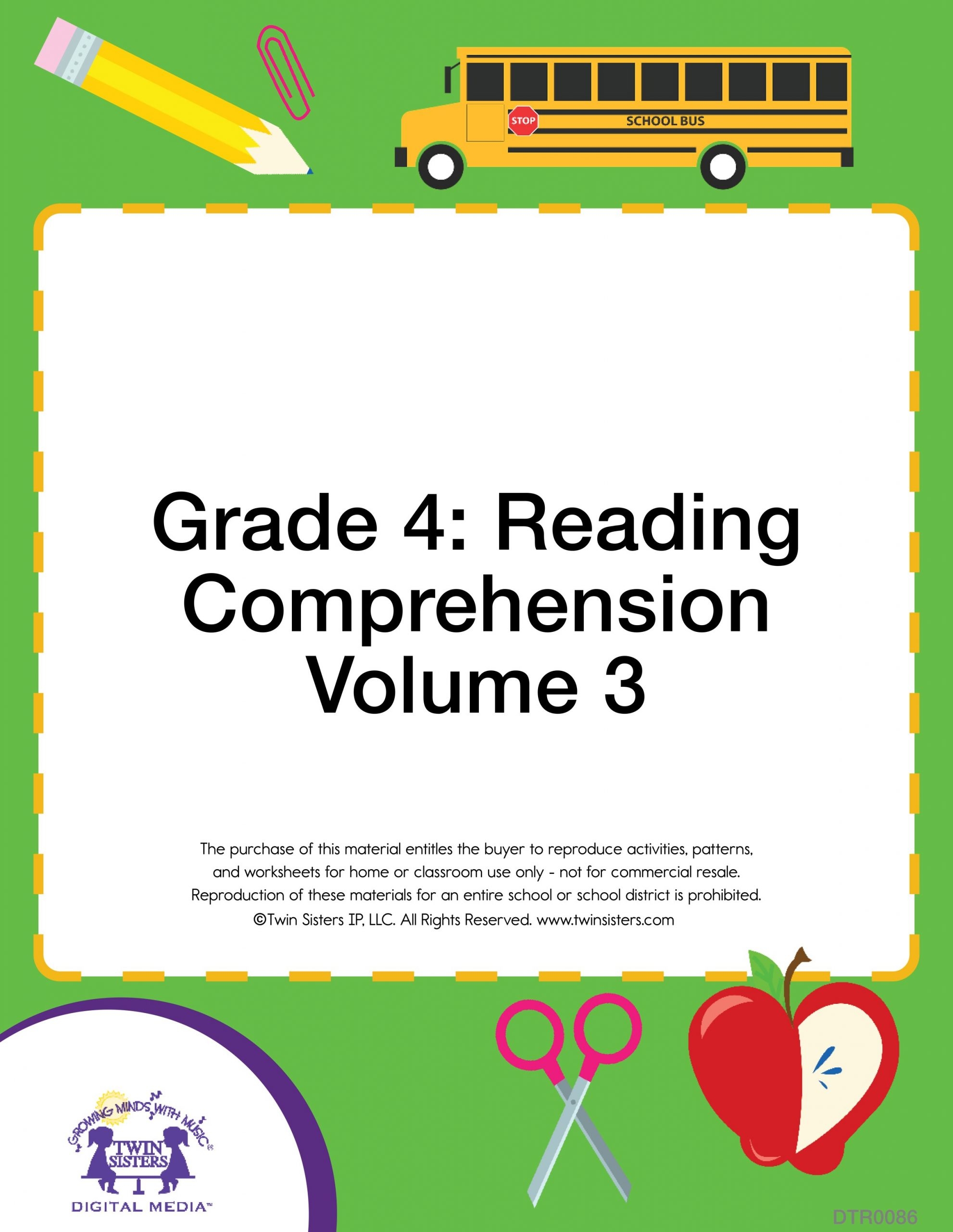 Grade 4 Reading Comprehension Volume 3 Twin Sisters