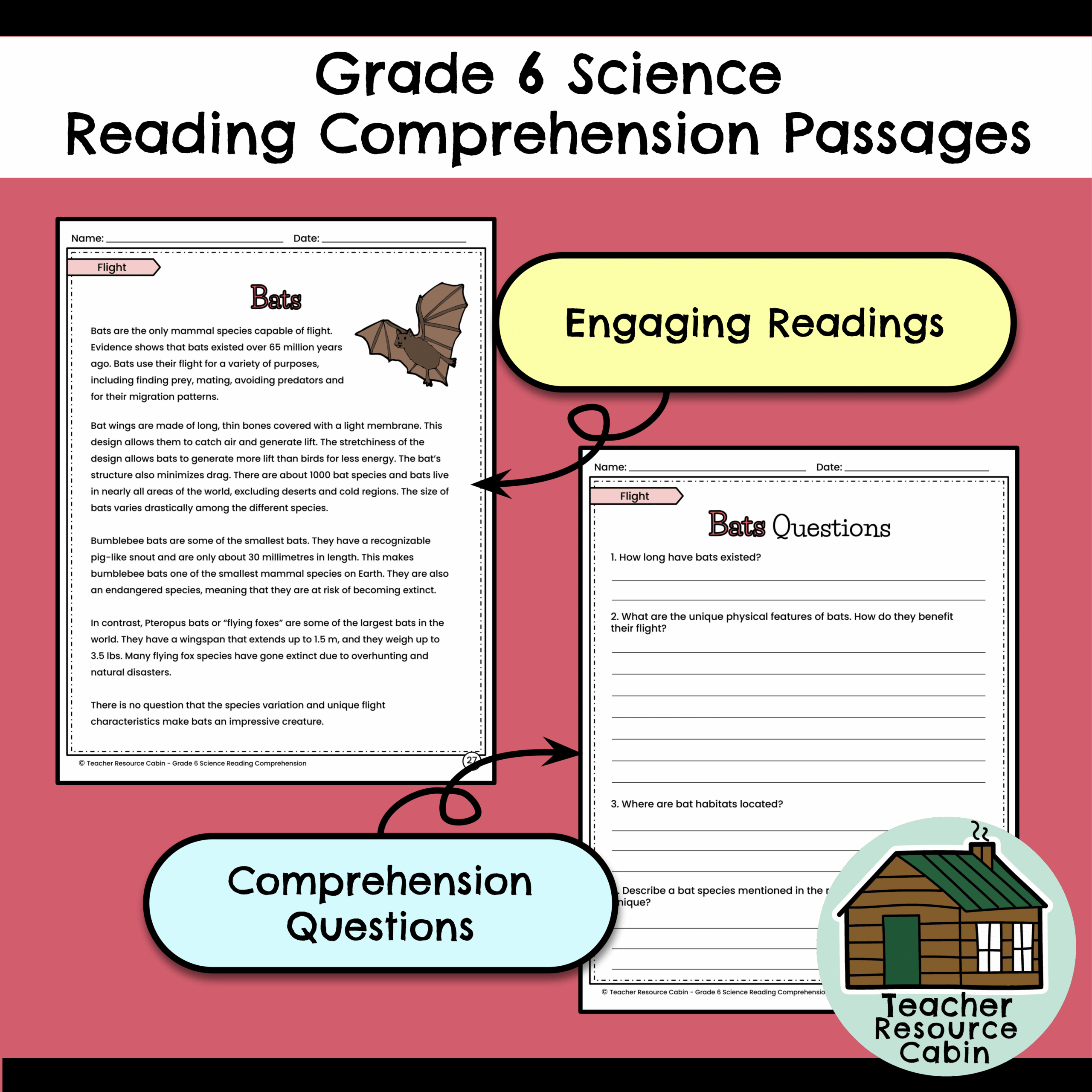 Grade 6 Science Reading Comprehension Passages And Questions Teacher Resource Cabin