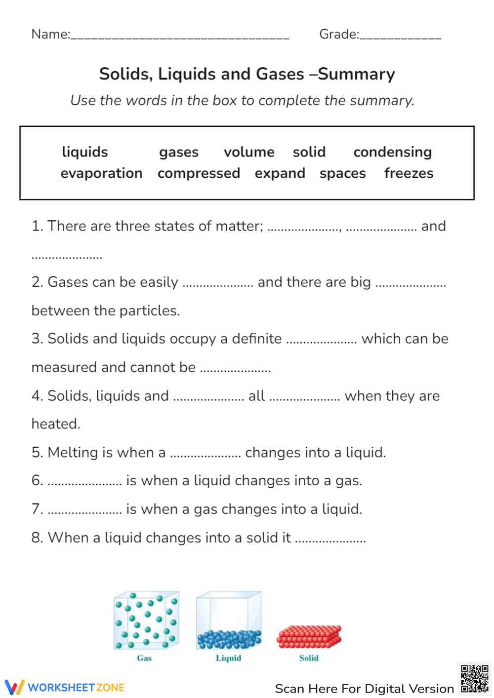 Grade 7 7th Grade Science Worksheets 2025