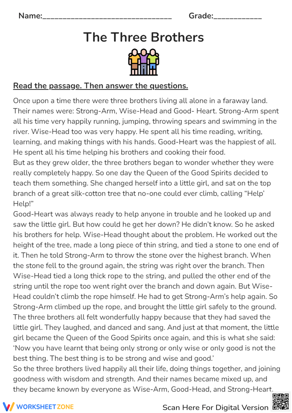 Grade 7 Reading Comprehension Worksheets 2025