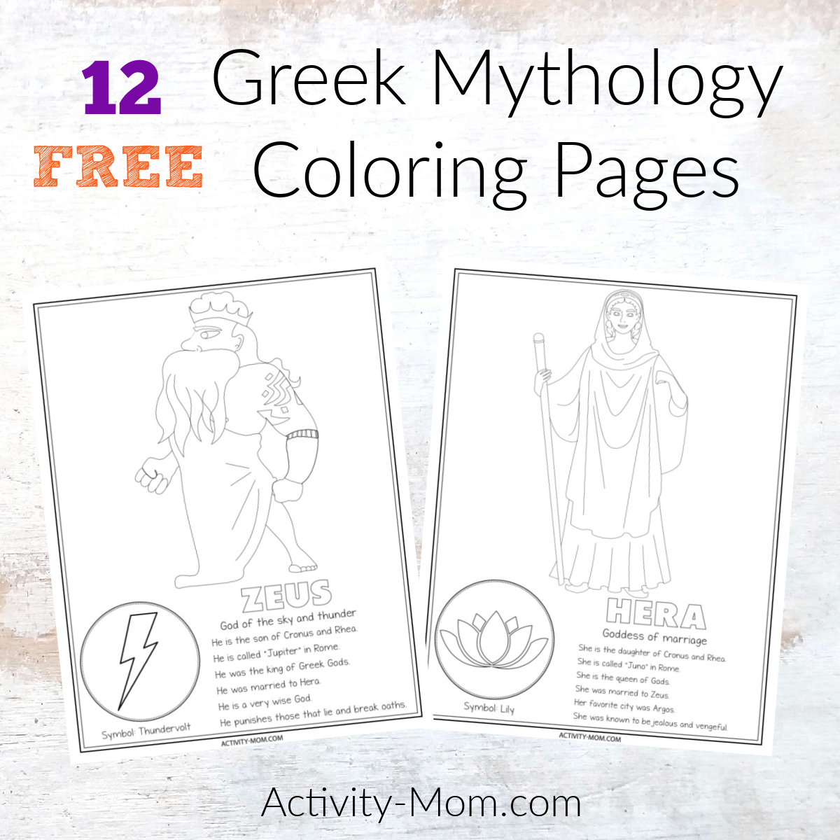 Free Printable Mythology Worksheets