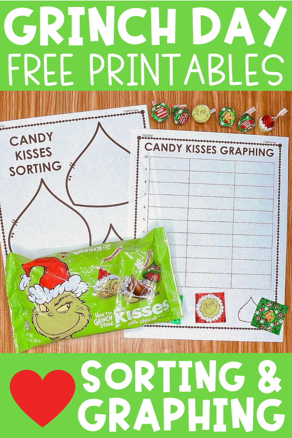 Grinch Day Activities U0026 Hershey Kiss Graphing Simply Kinder