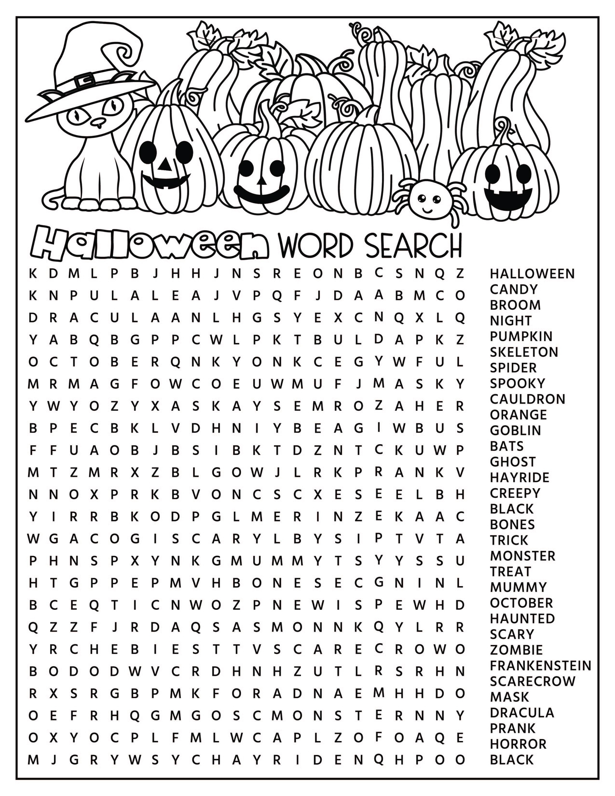 Halloween Free Printable Worksheets