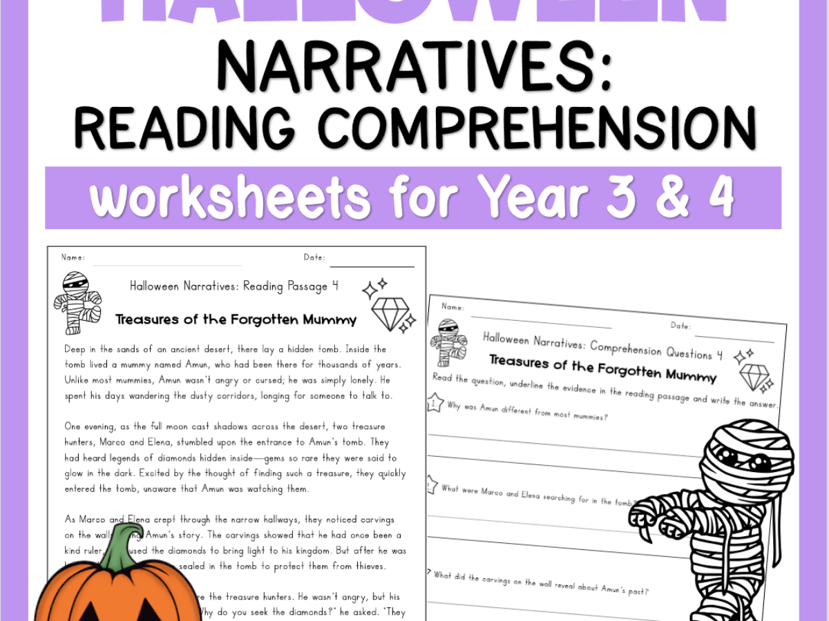 Halloween Narratives Reading Comprehension Worksheets Resources For Teaching Australia