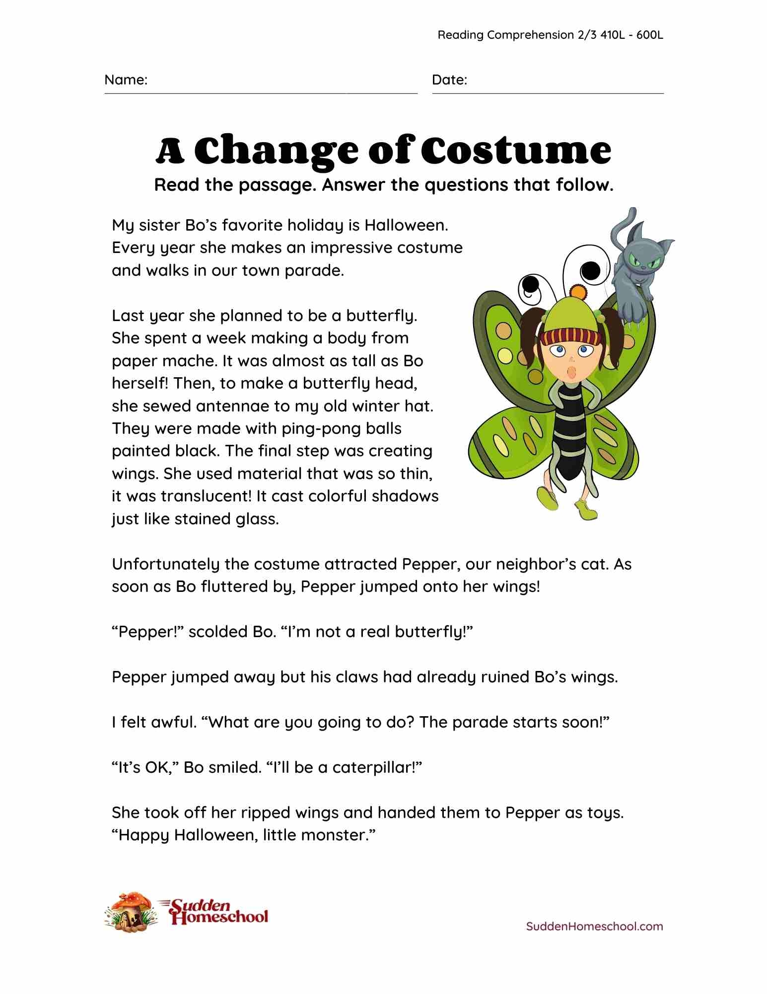 Halloween Reading And Comprehension Worksheet Live Worksheets Worksheets Library