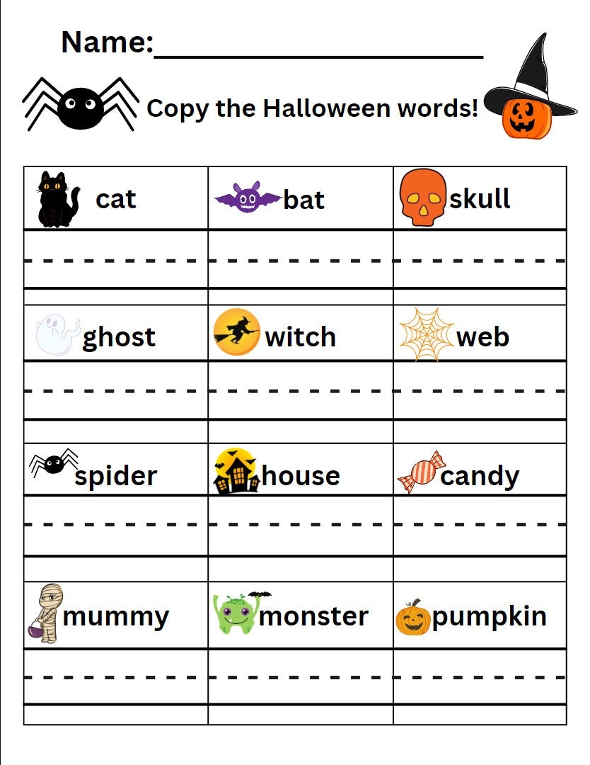Halloween Worksheet For Kids Halloween Activity Worksheets For Kids Halloween Printable Halloween Activity Download Halloween