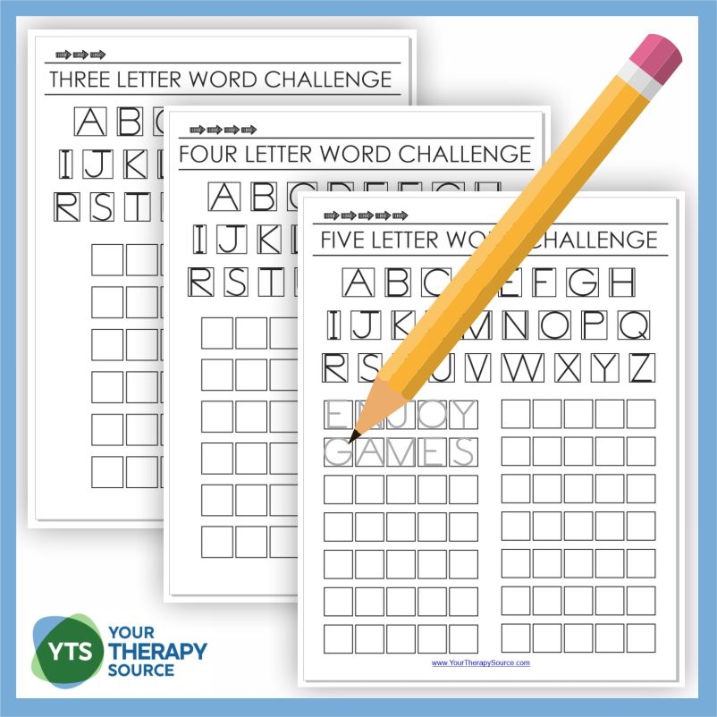 Handwriting Letter Boxes Free Printable Game Your Therapy Source