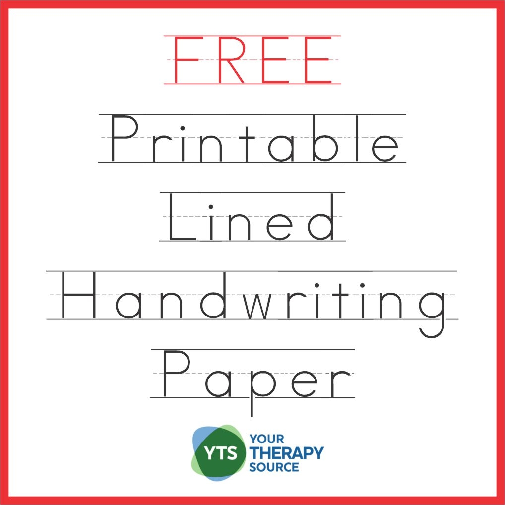 Free Printable Occupational Therapy Handwriting Worksheets