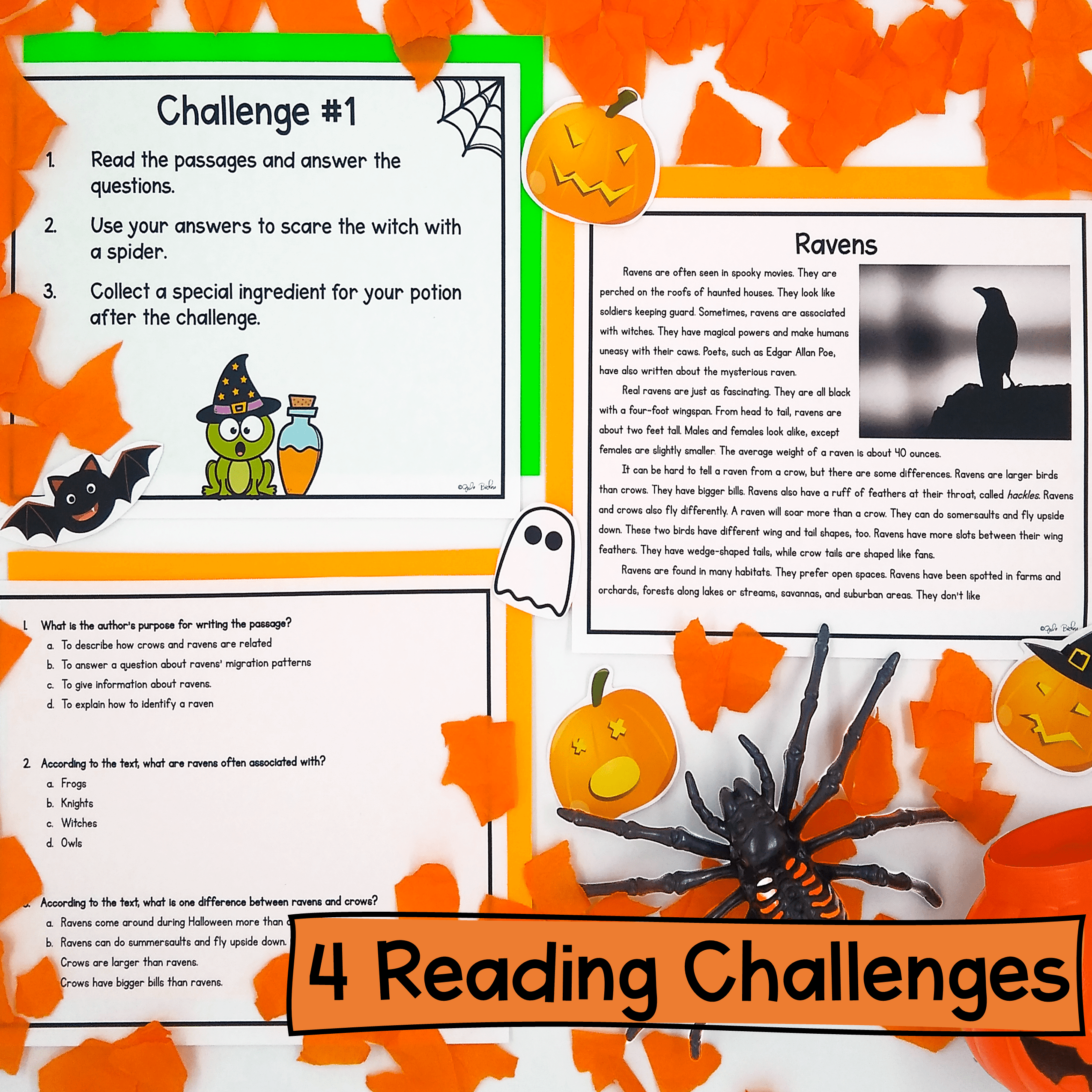 Halloween Reading Comprehension Worksheets Third Grade