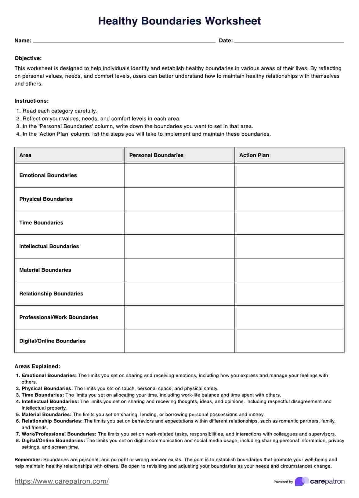 Free Printable Healthy Relationships Worksheets
