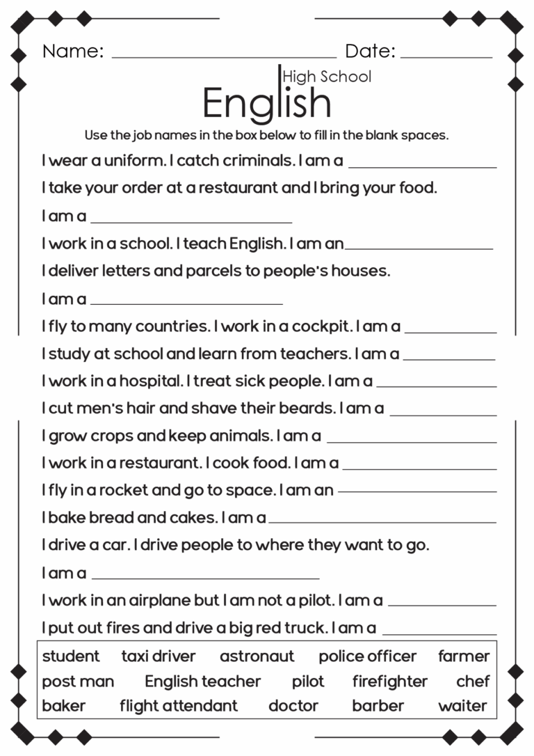 High School Worksheet Hub Engaging Resources For Student Success