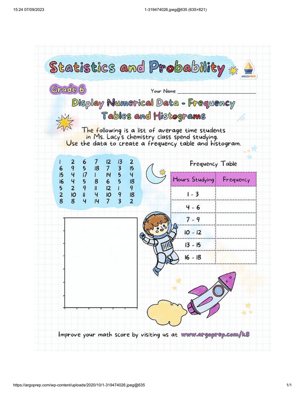 Histogram Worksheets 2025