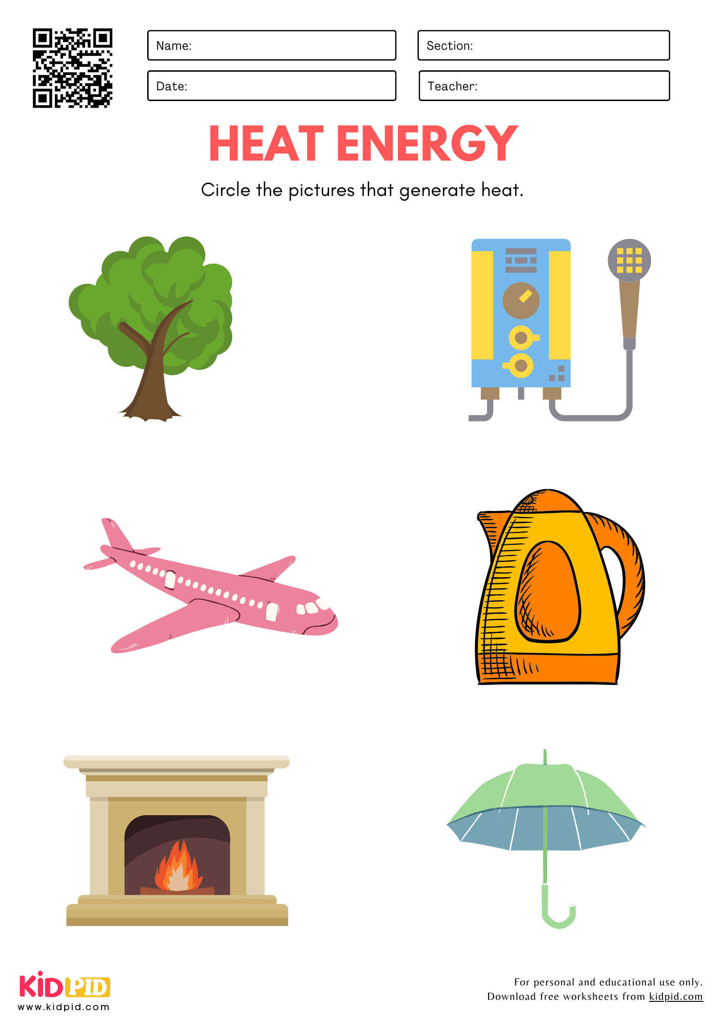 Free Printable Light And Sound Worksheets