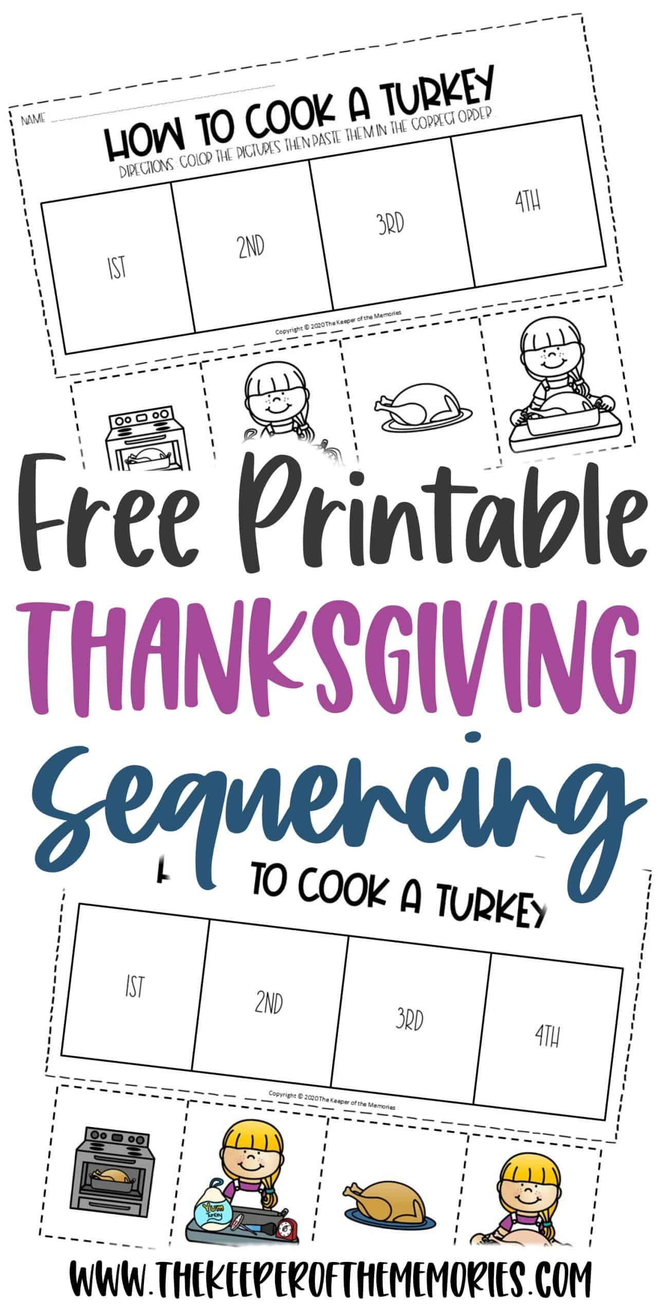 How To Cook A Turkey Thanksgiving Worksheets For Kindergarten 