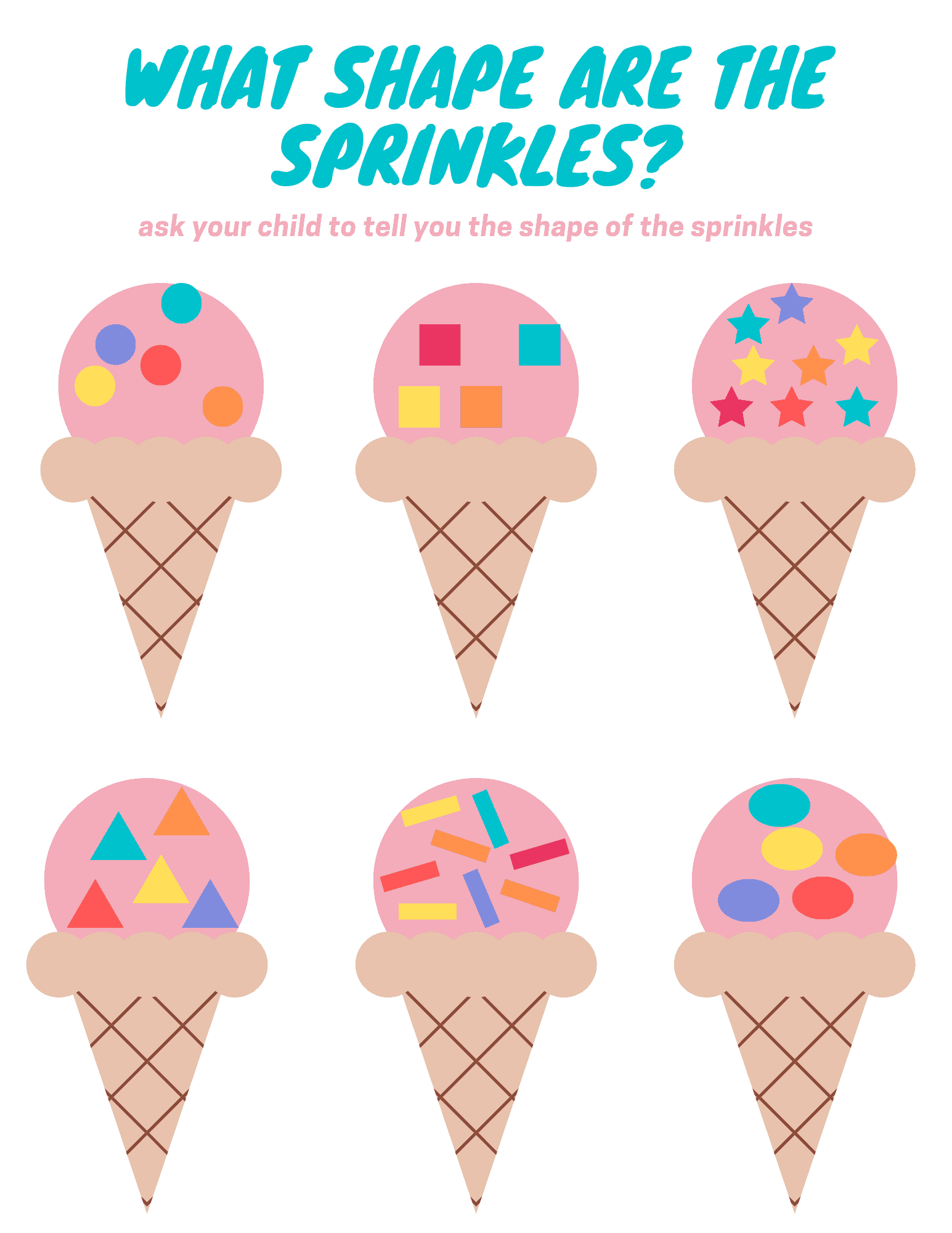 Ice Cream Themed Toddler Worksheets Arinsolangeathome