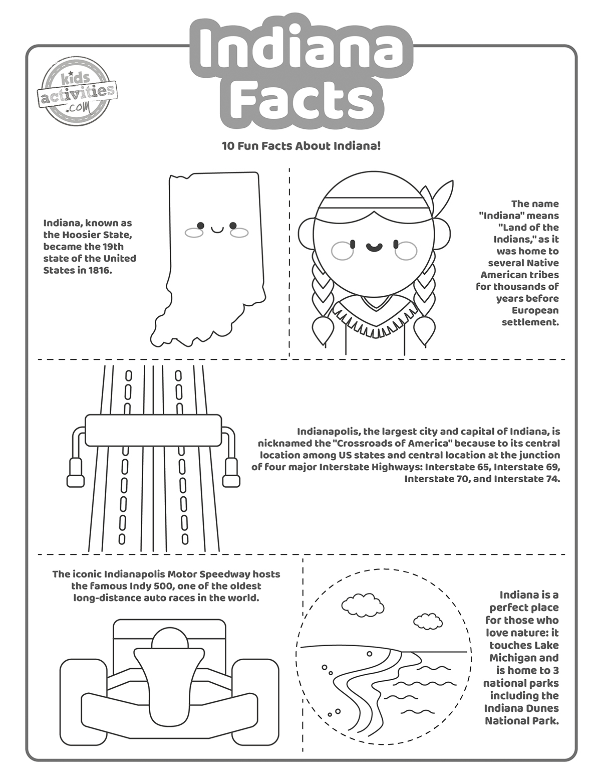 Interesting And Fun Facts About Indiana Kids Activities Blog