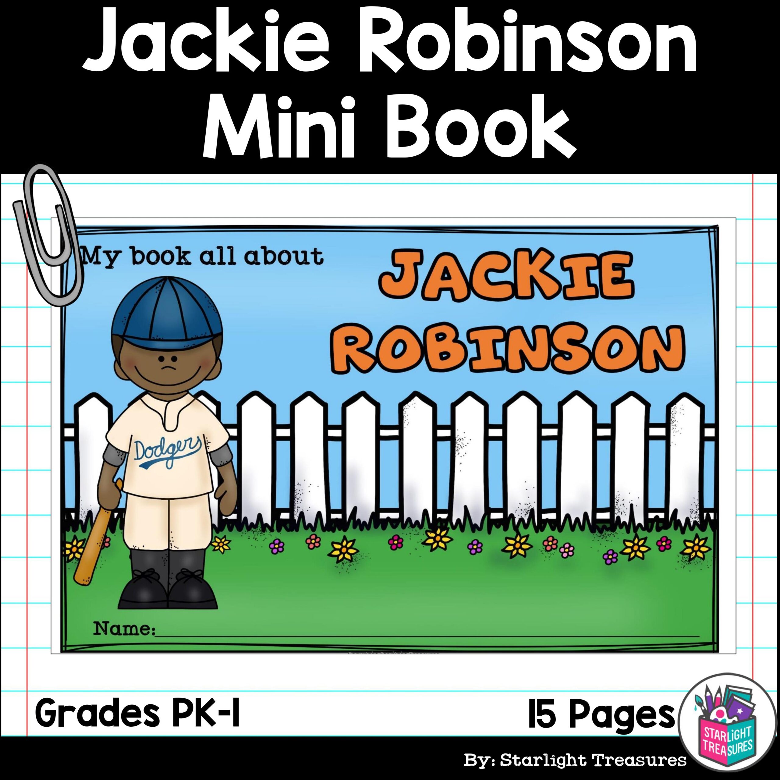 Jackie Robinson Mini Book For Early Readers Black History Month 