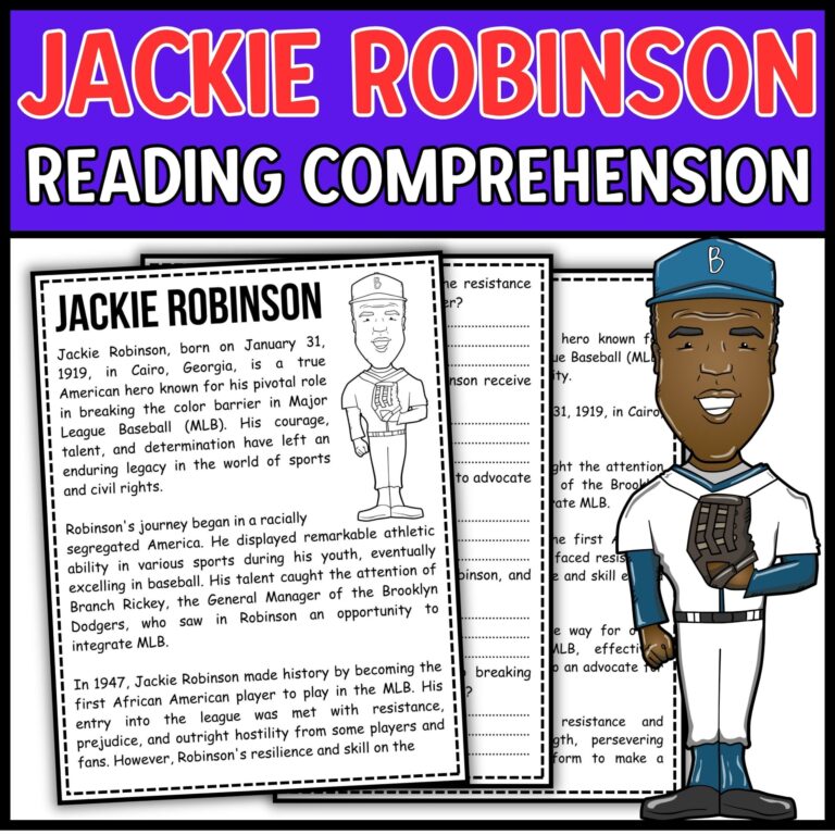 Jackie Robinson Reading Comprehension Passage U0026 Questions Made By Teachers