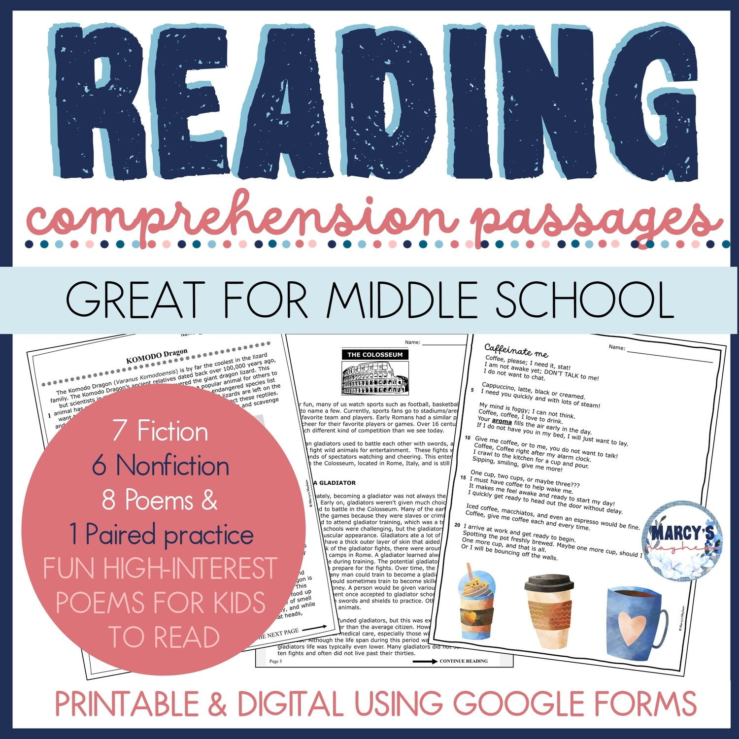 Fun 7th Grade Reading Comprehension Worksheets