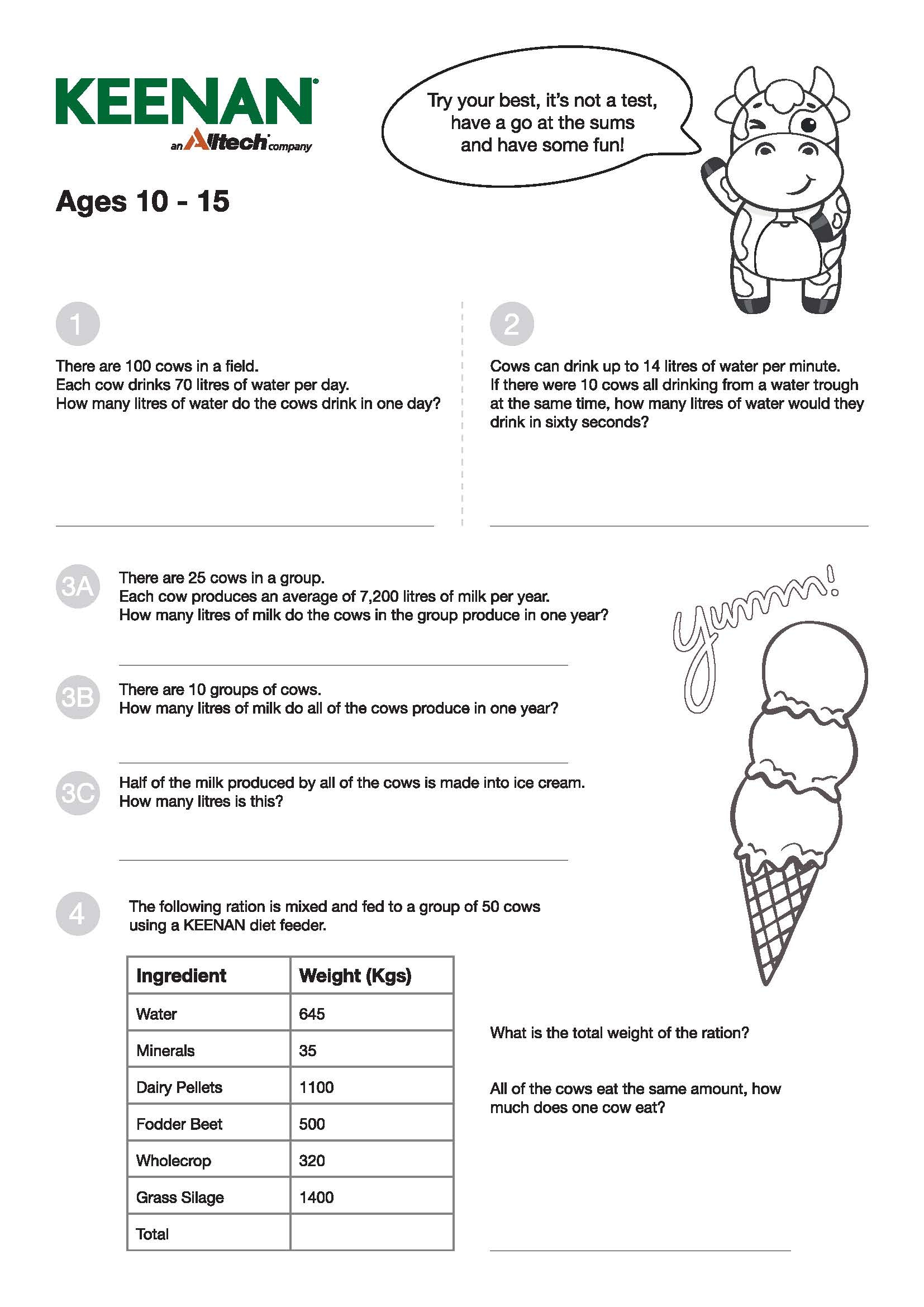 Kidzone Maths Quizzes Alltech Worksheets Library