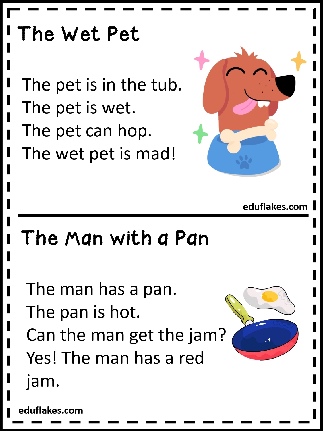 Kindergarten CVC Reading Passages Free PDF Eduflakes