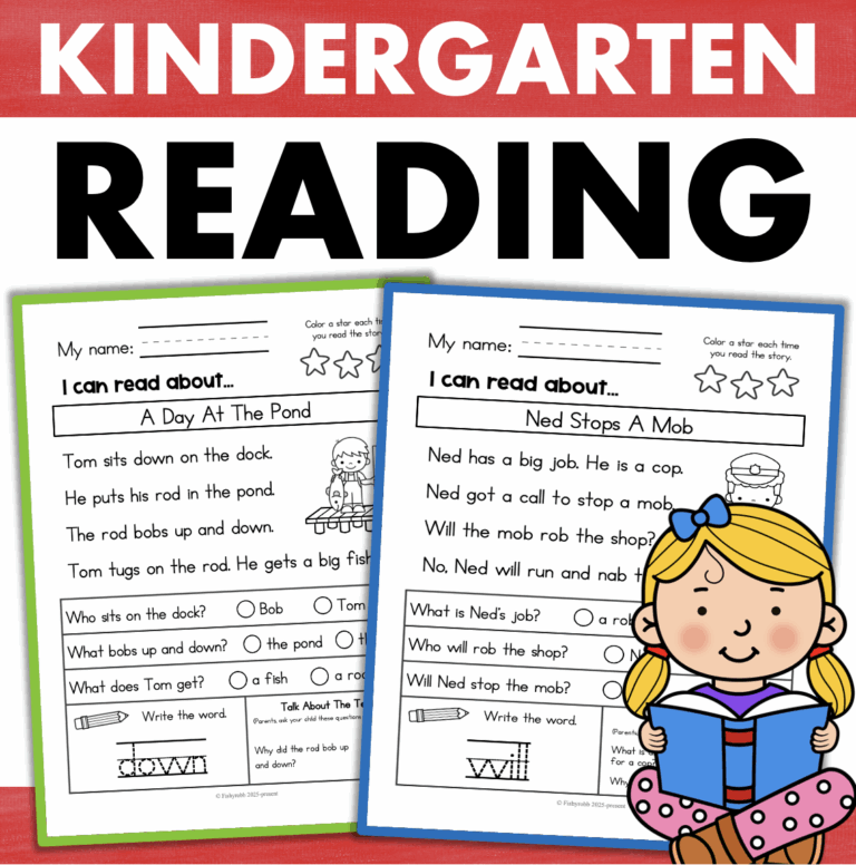Kindergarten Reading Comprehension Decodable Passages With WH 