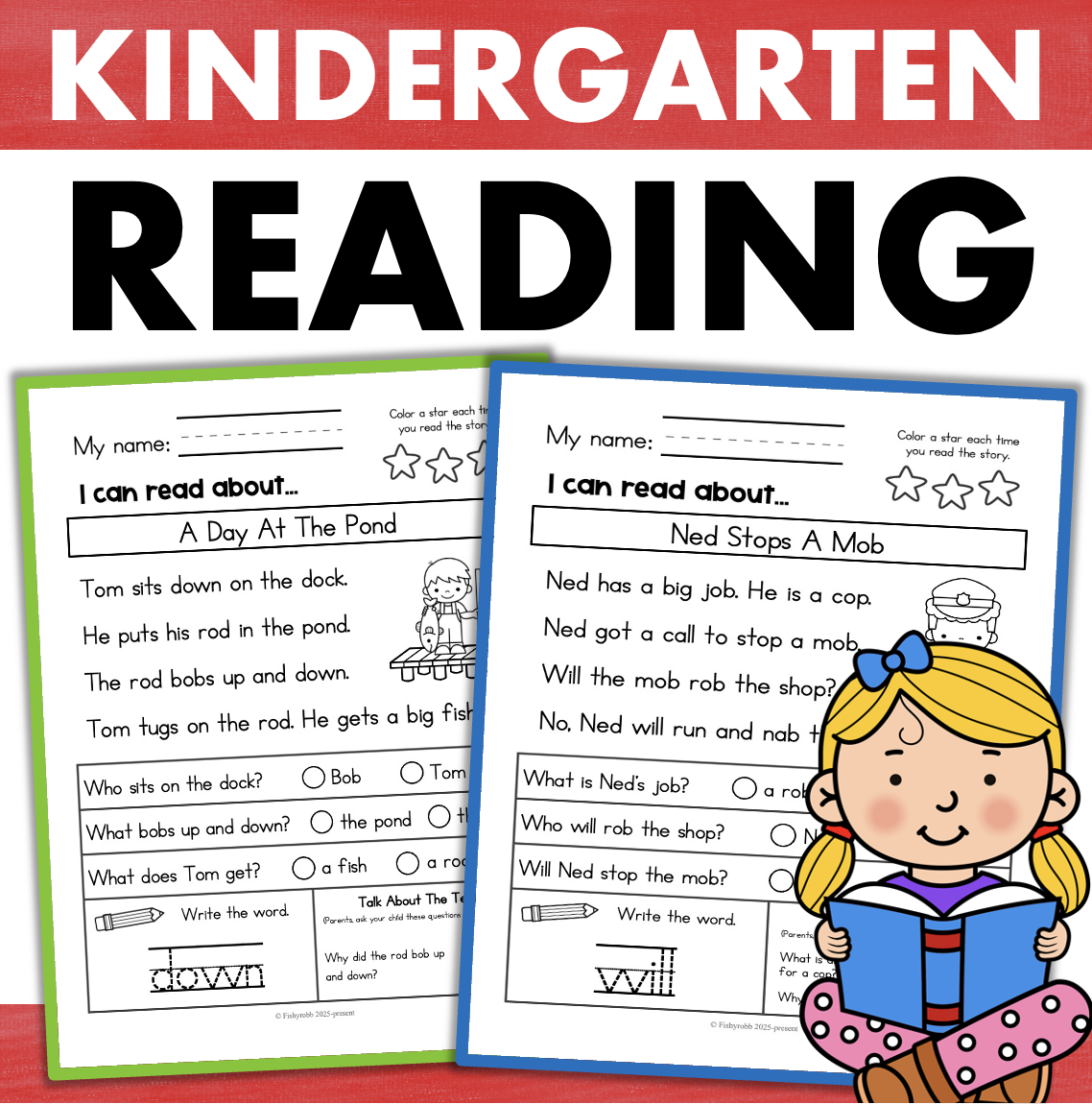 Kindergarten Reading Comprehension Decodable Passages With WH 