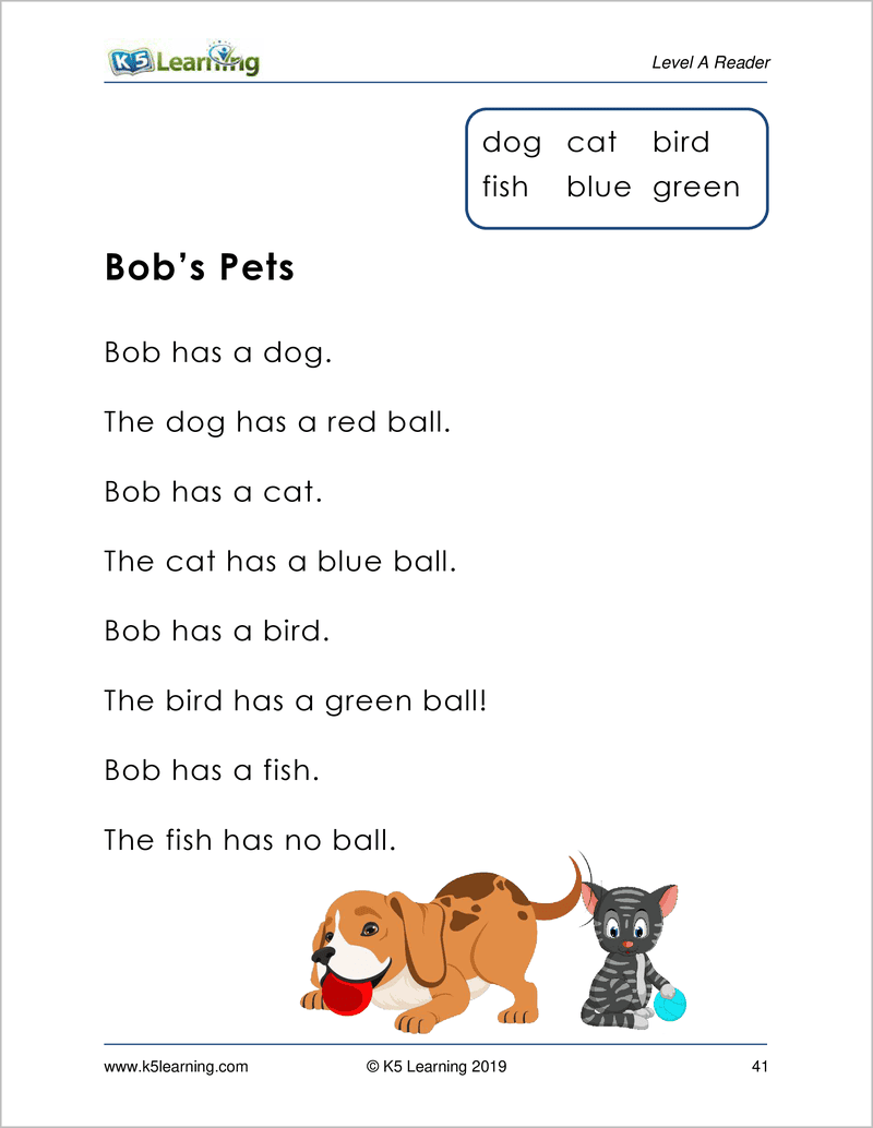 Kindergarten Reading Workbook Level A K5 Bookstore