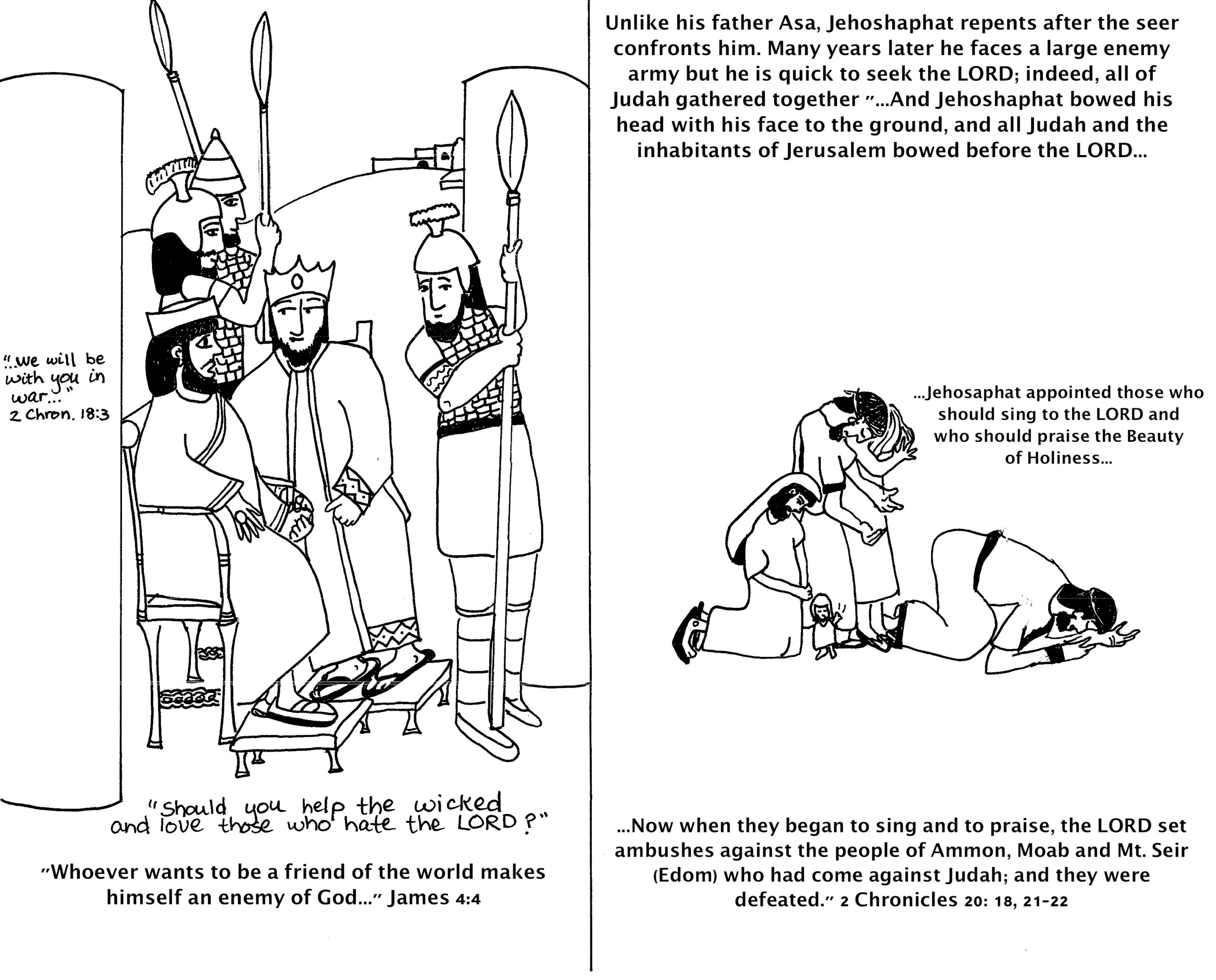 King Jehoshaphat Prepares His Heart Aunties Bible Lessons