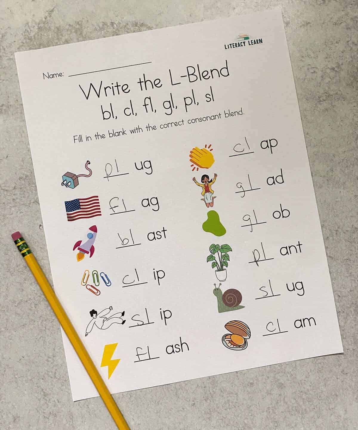 Free Printable Beginning Blends Worksheets