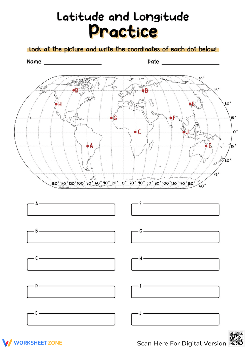 Latitude And Longitude Worksheets 2025