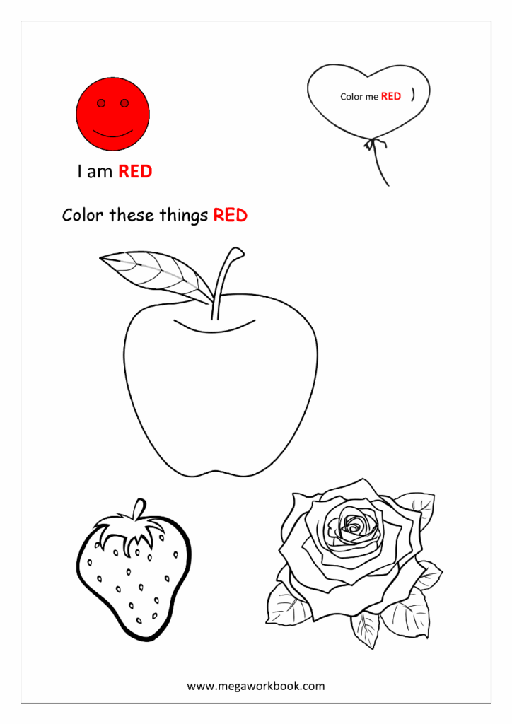 Free Printable Color Red Worksheets - Free Printable Worksheets