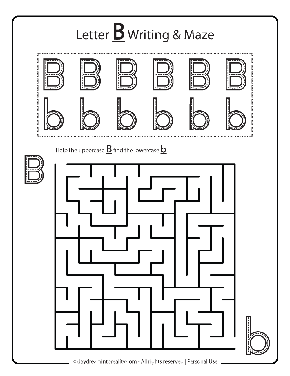 Find Letter B Worksheet Free Printable