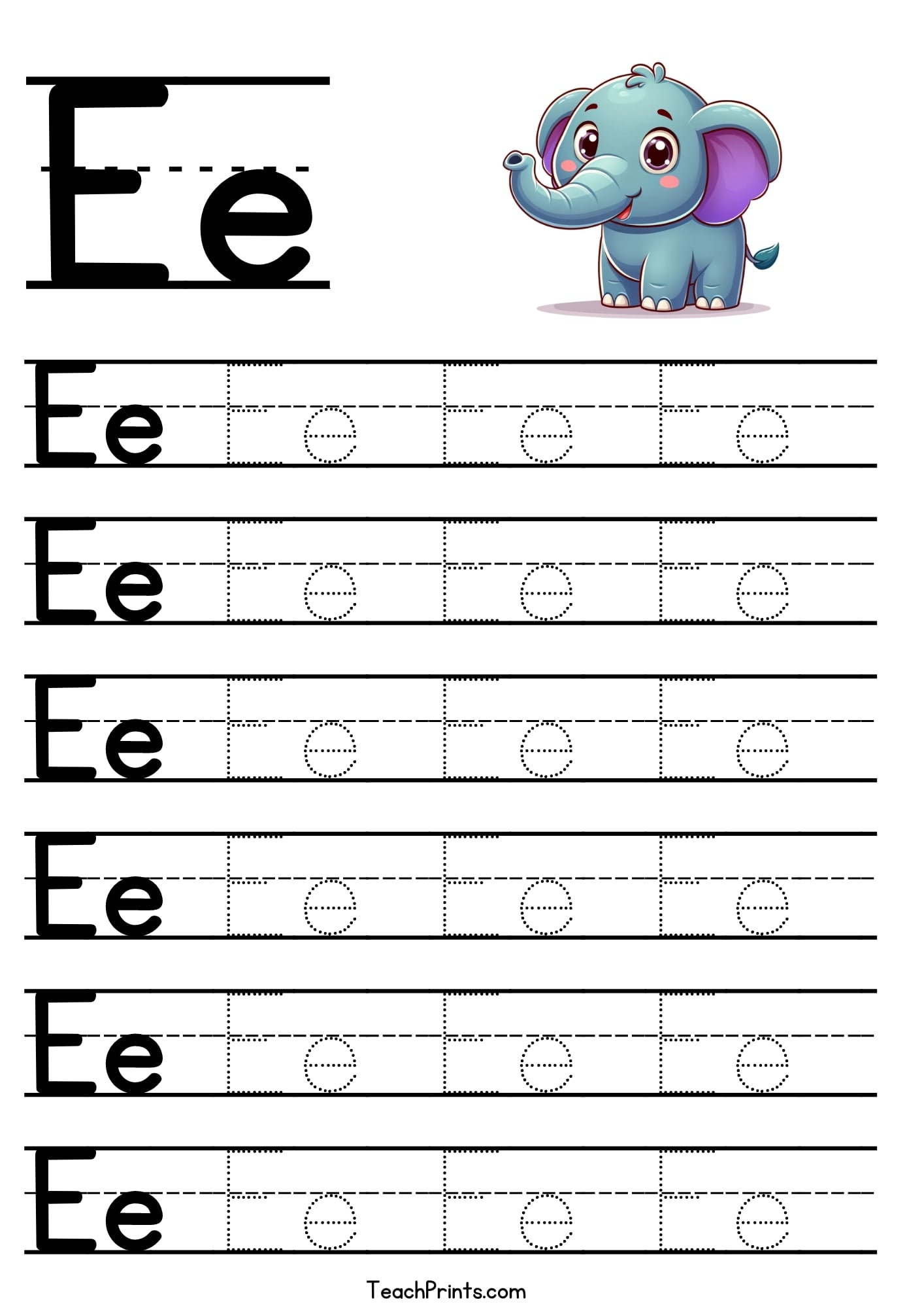 Free Printable Letter E Worksheets
