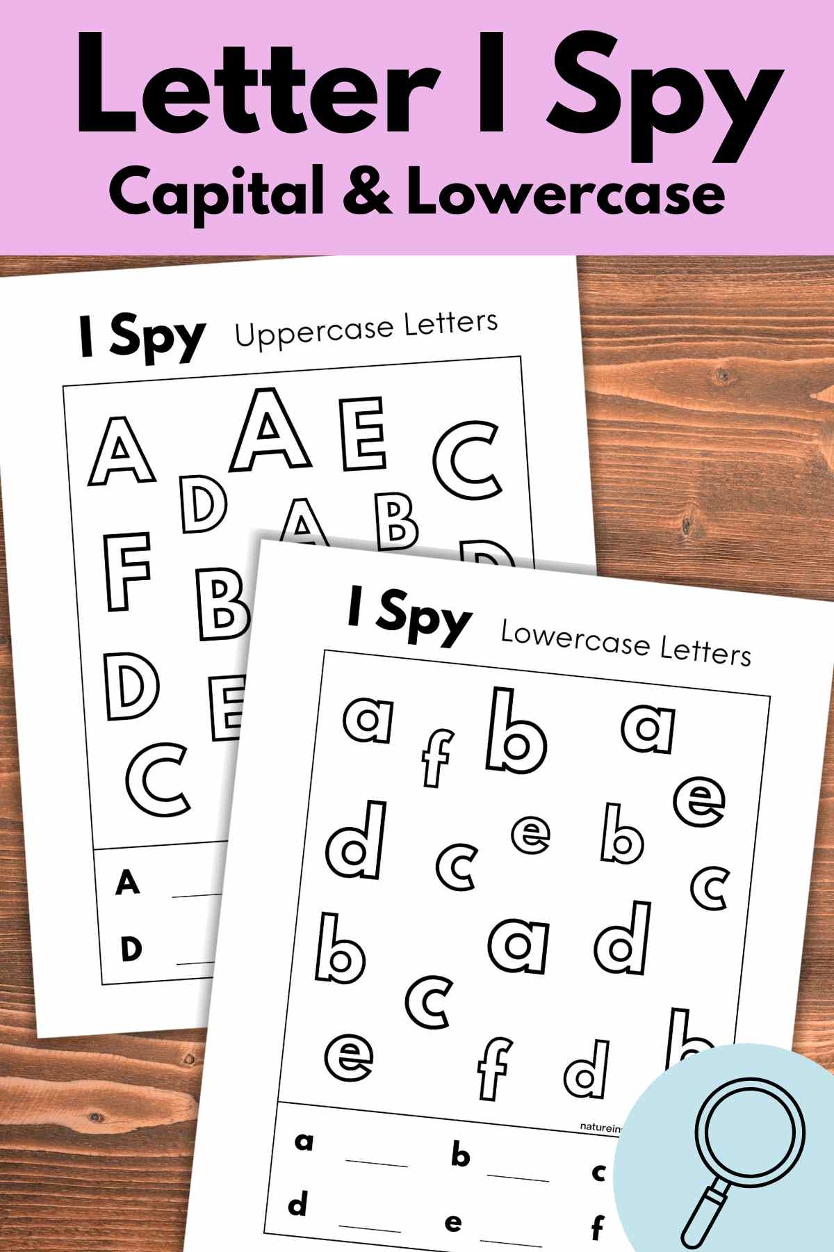 Letter I Spy Worksheets Nature Inspired Learning