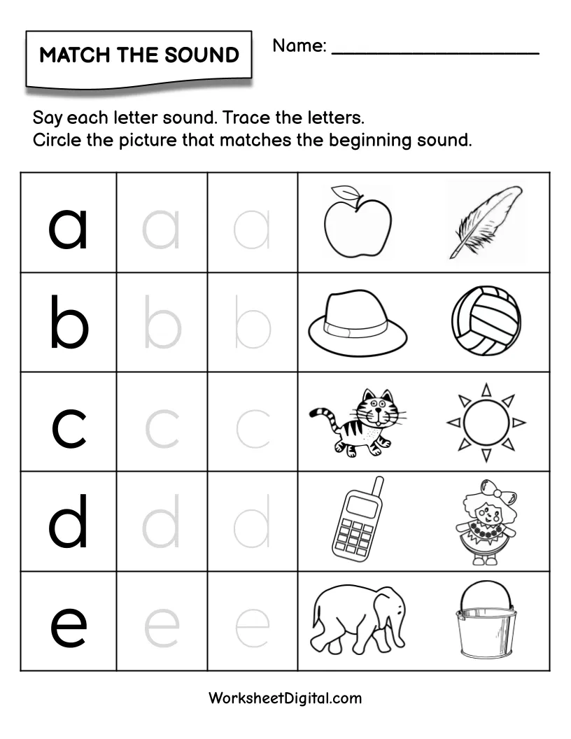 Free Printable Letter Sound Worksheets