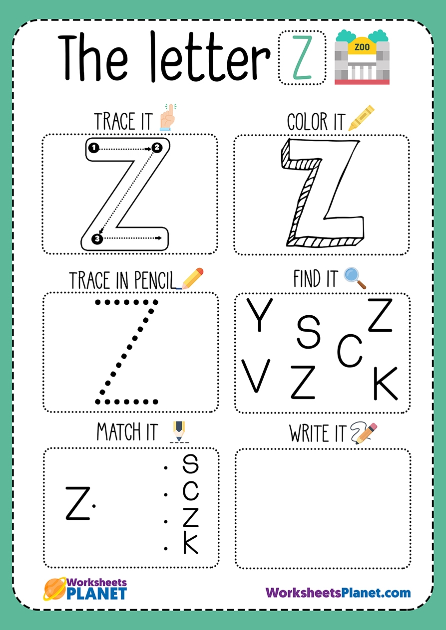 Letter Z Worksheet Worksheets Library
