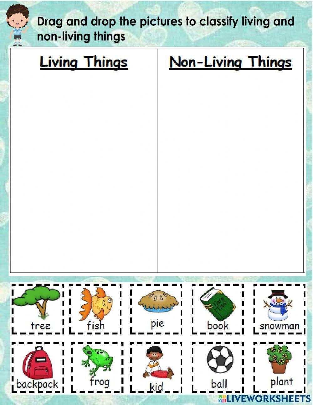 Living Things Free Printable Worksheets