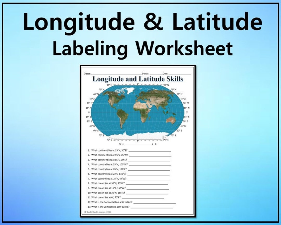 Free Printable Latitue And Longitude Worksheet