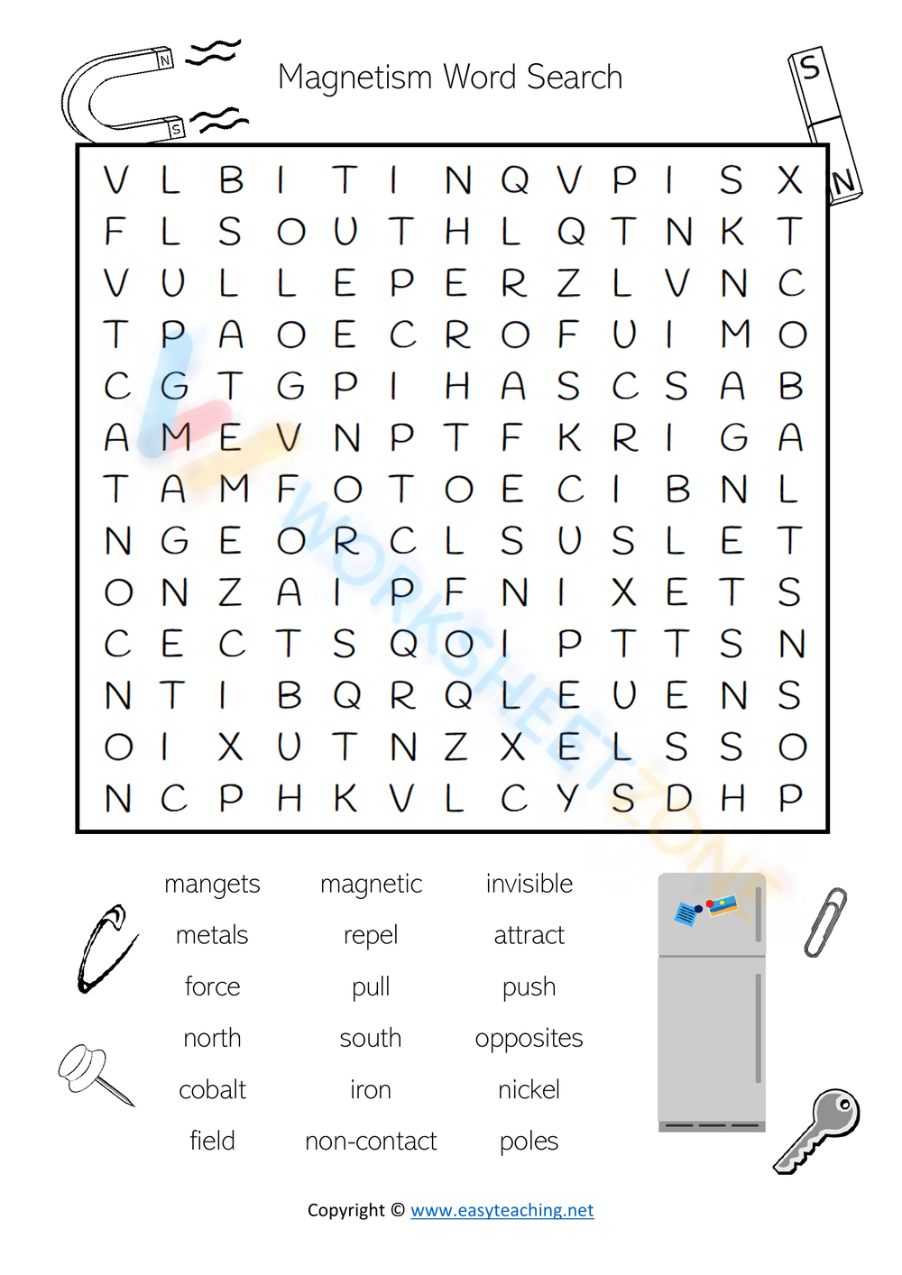 Magnetism Worksheets 2025