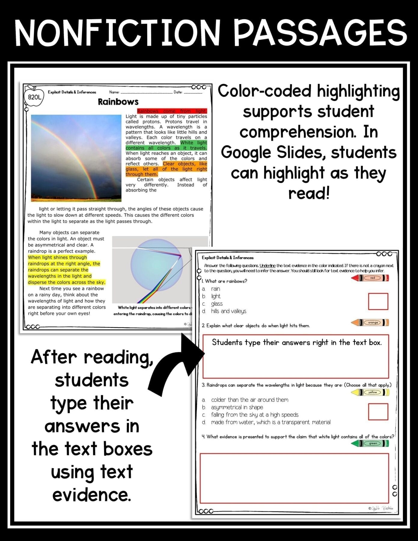 Making Inferences Nonfiction Comprehension Passages Worksheets RI 4 1 RI 5 1