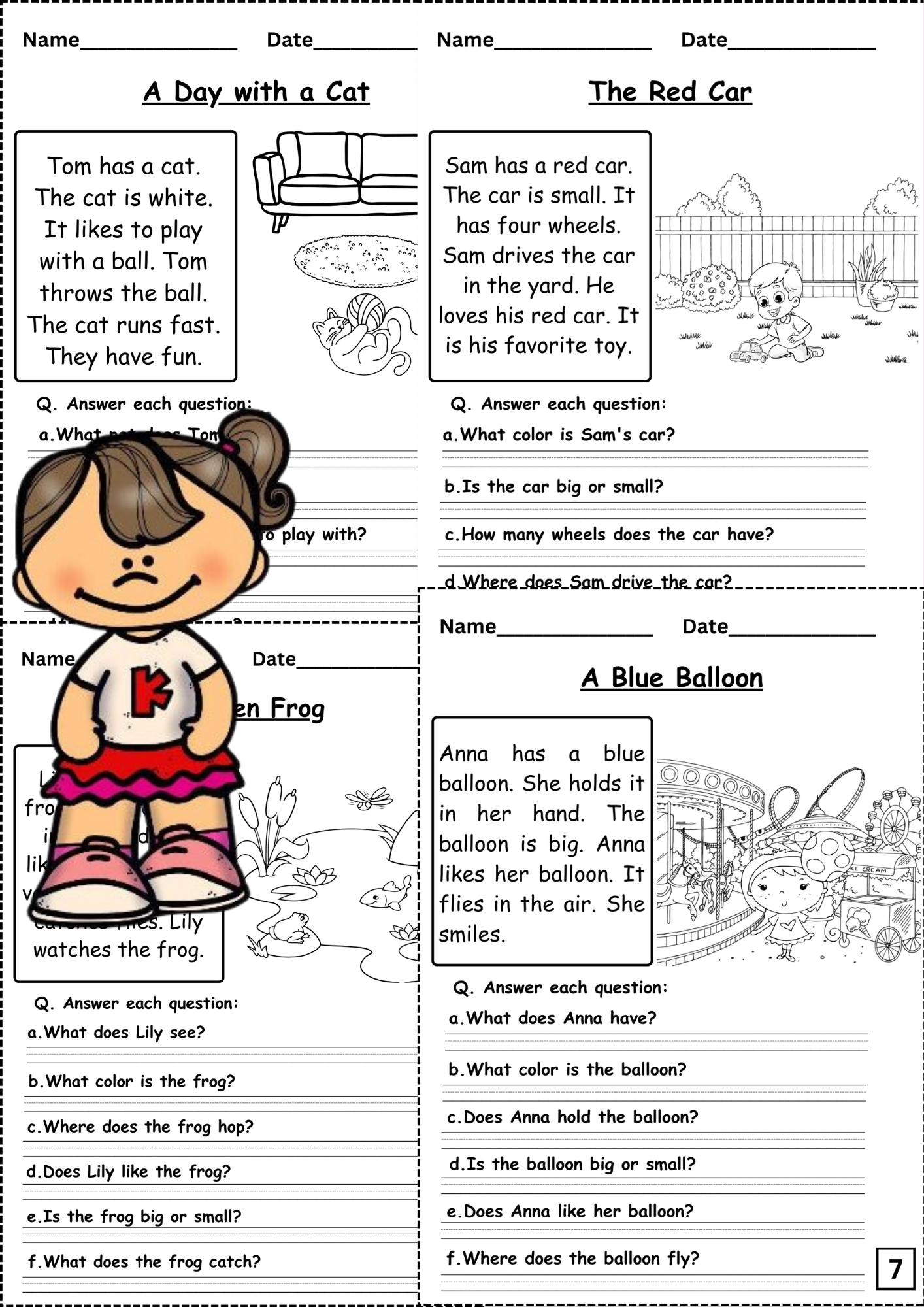 Halloween Reading Comprehension Worksheets First Grade