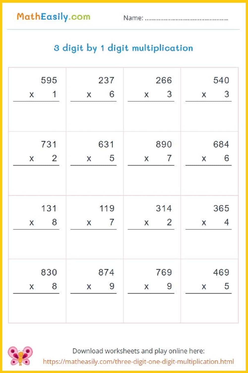 Math Worksheets PDF Free Download 