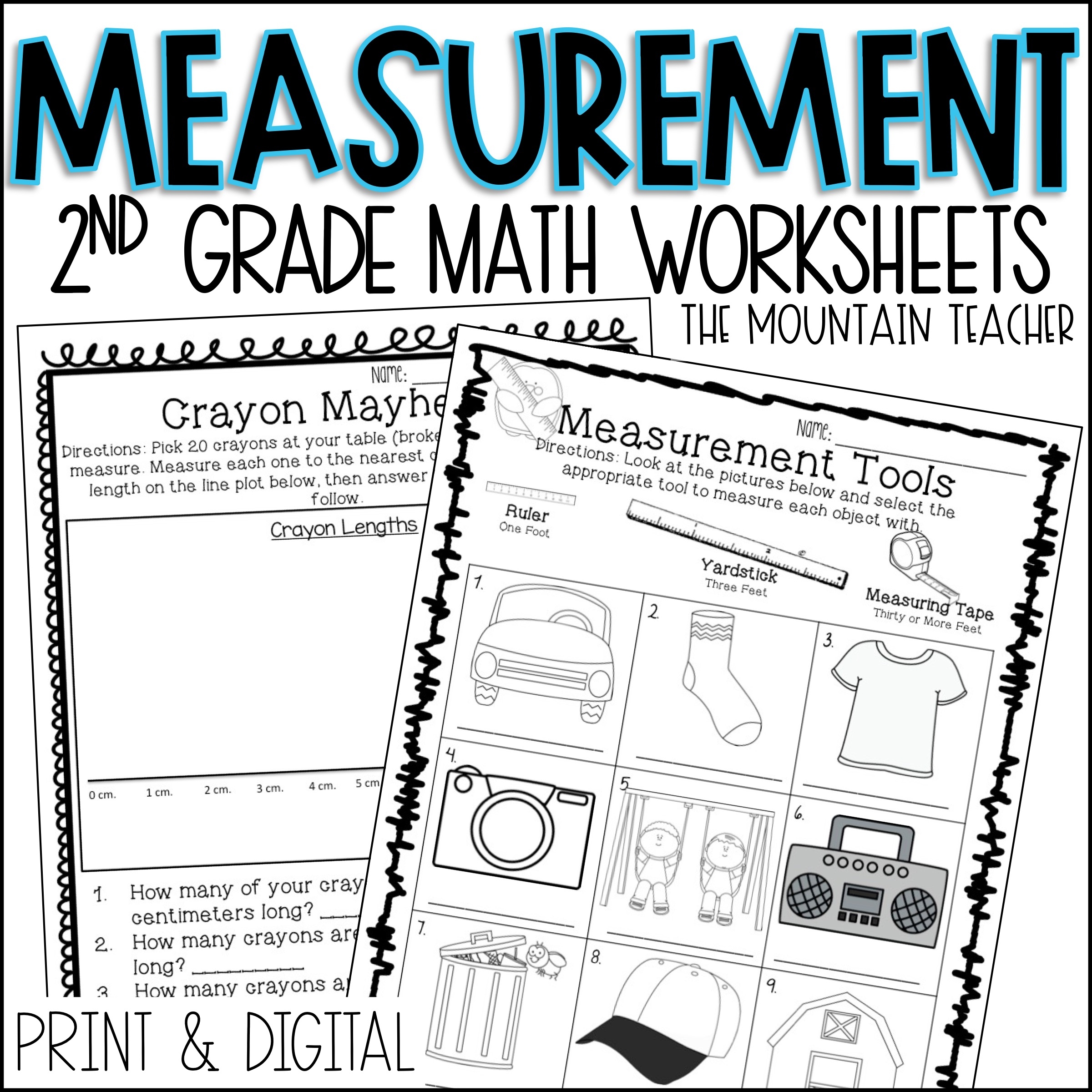 Measurement Worksheets And Assessments Printable And Google 