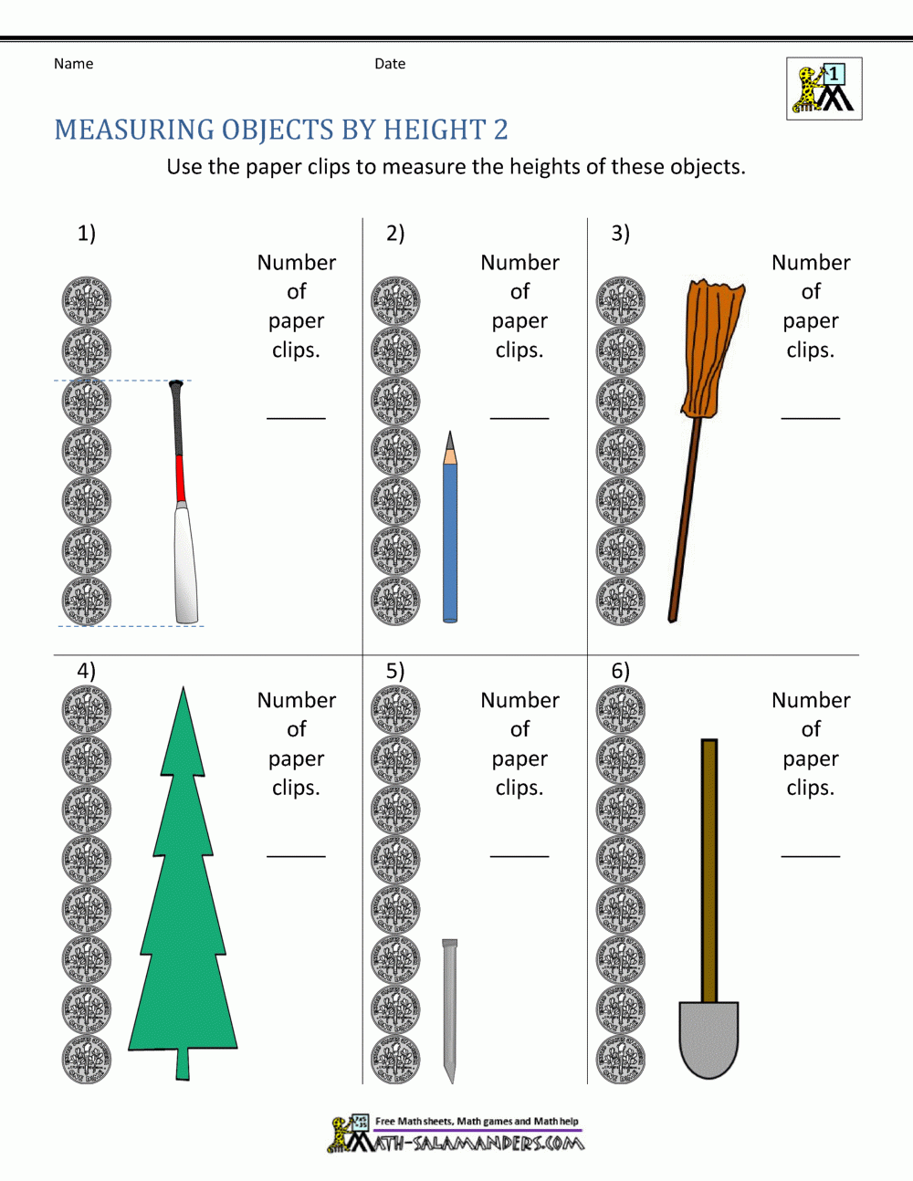 Measurement Worksheets For First Grade